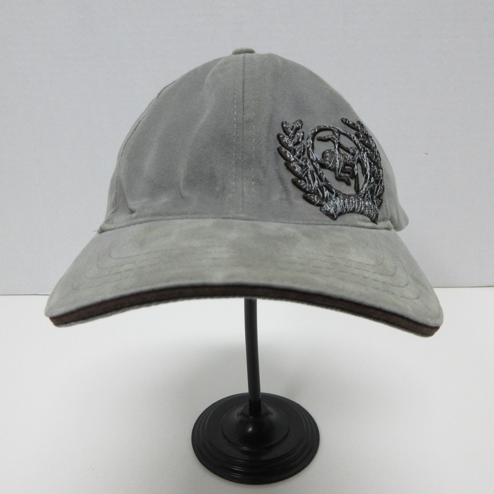 Cinch Hat Cap Fitted Mens Large Gray‎ Embroidered Rodeo Bull Western Cowboy